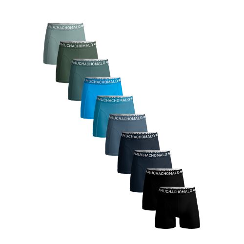MuchachoMalo SOLID 923 10pack BLACK GREY BLUE GREEN Heren Boxershorts