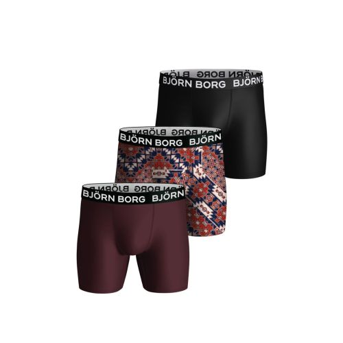 Bjorn Borg Heren Boxershorts 3Pack Performance Tapestry 10001003-MP001