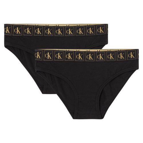 Calvin Klein Meisjes Bikini slips 2Pack Black Gold
