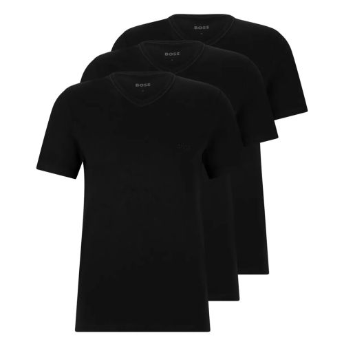 Hugo Boss T-Shirts V-neck Classic 3Pack Zwart
