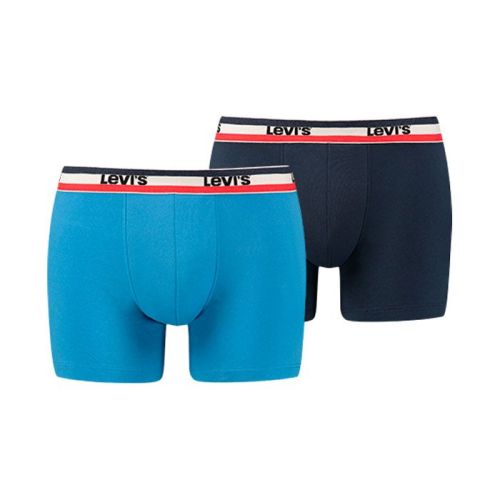 Levi's heren 2pack boxershorts Sportswear Logo Blauw