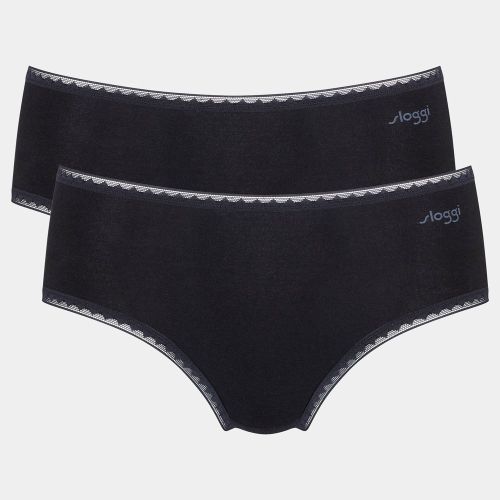 Sloggi Dames GO Organic Midi C2P Zwart 2pack