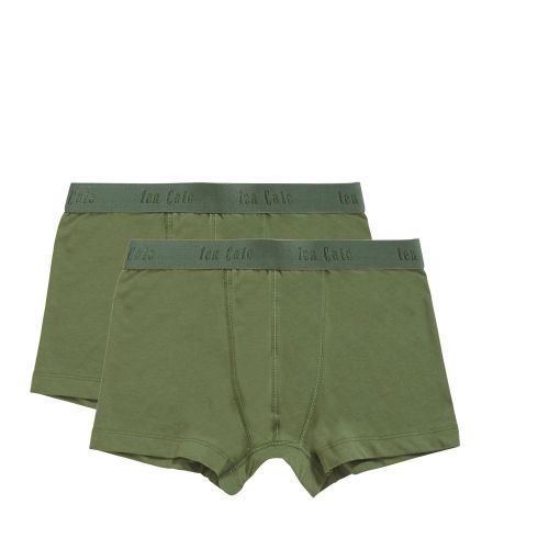 Ten Cate Jongens Boxershort 2Pack Cotton Stretch Light Army Green