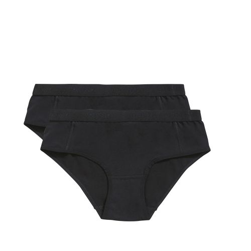 Ten Cate Meisjes Hipster Slip 2Pack Cotton Stretch Black